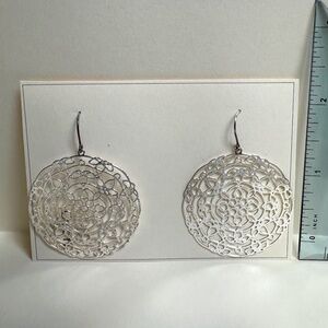 Silver Filigree Statement Earrings – Lightweight Mandala Style